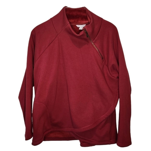 Athleta Cozy Karma Asym Pullover 2X Decadent Red - Picture 3 of 12